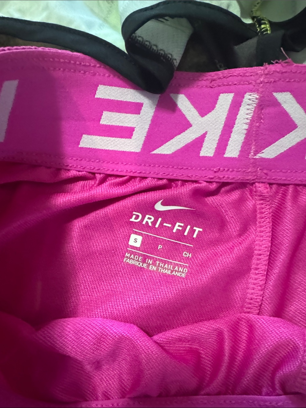 Nike Women's Pink Athletic Shorts with Graphic Lime & Black Pair - Picture 2 of 4